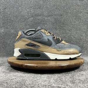 Nike Air Max 90 700155-010 Mens Sz 10 Gray Brown Premium Wool Running Shoes Used